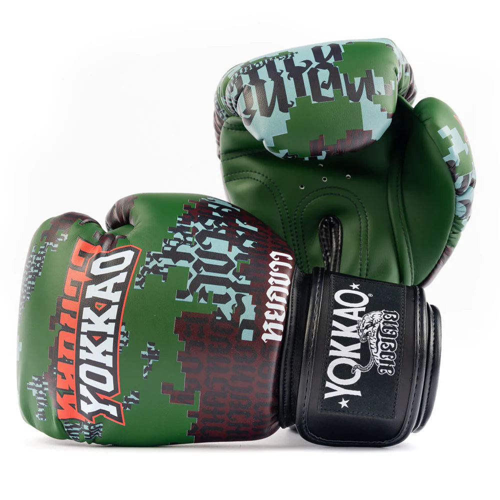 Yokkao Thai Camo Boxing Gloves - Forest
