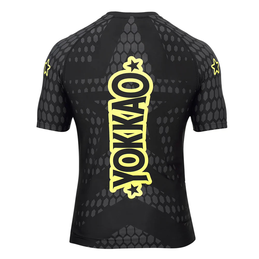 Yokkao Stargame Compression Rashguard Short Sleeve Shirts - Black