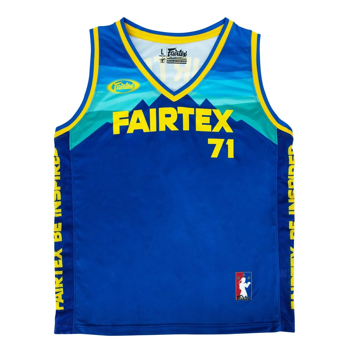 Fairtex Basketball Jersey Blue - Yellow - Stone Fight Shop