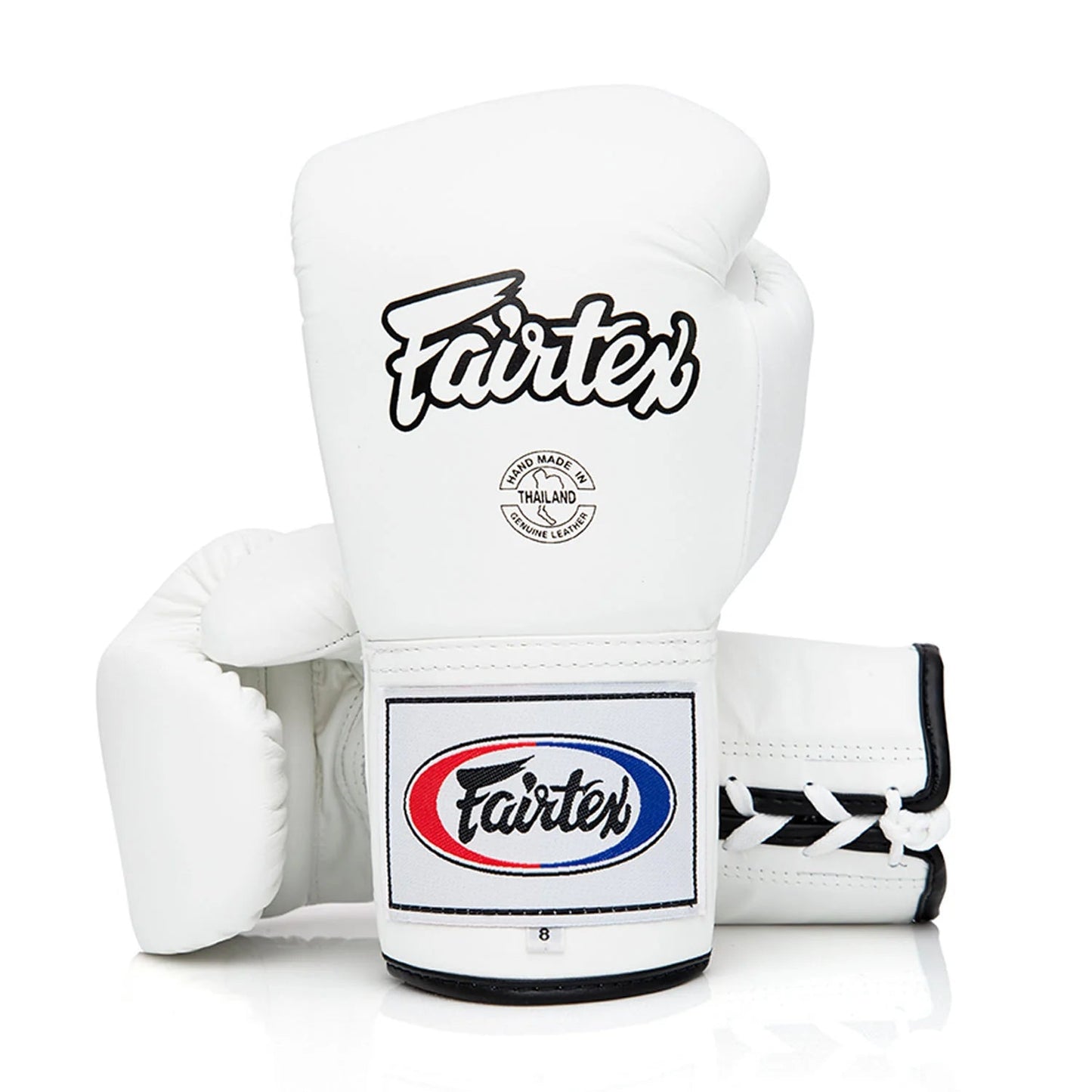 Fairtex Lace - Up Competition Boxing Gloves - White - Stone Fight Shop