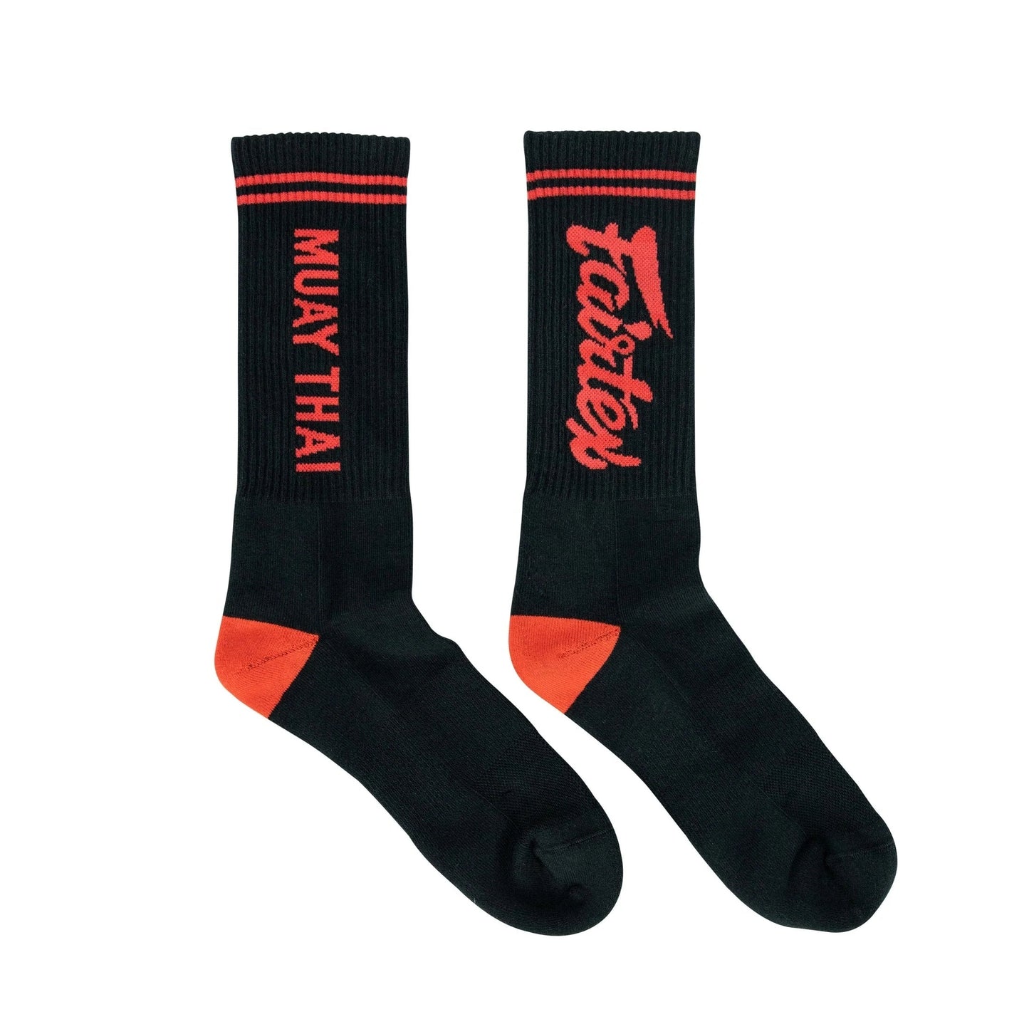 Fairtex Sports Socks Black - Red - Stone Fight Shop