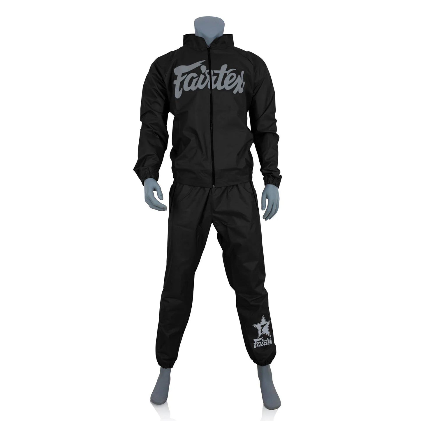 Fairtex Vinyl Sweatsuit Black - Grey - Stone Fight Shop