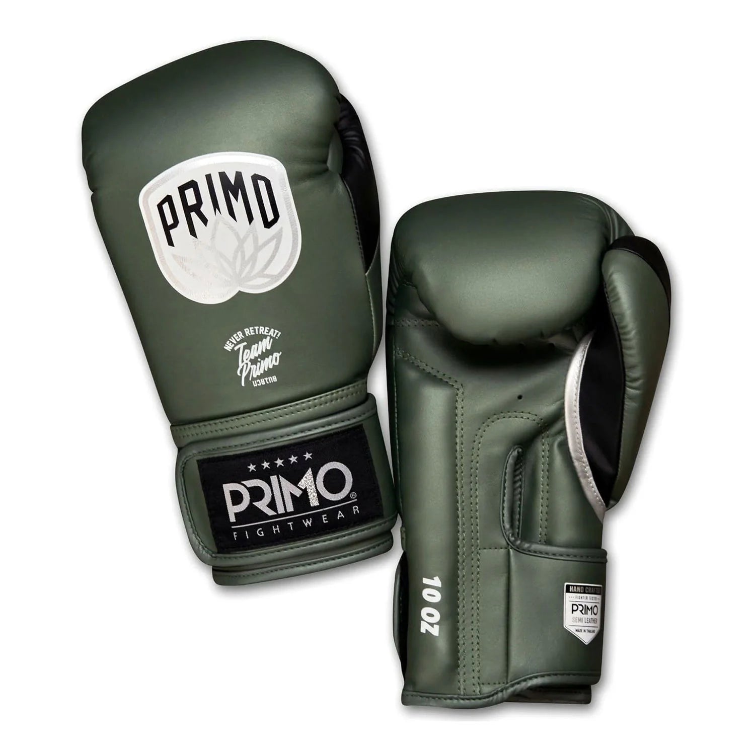 Primo Emblem 2.0 Semi Leather Boxing Gloves - Army Green - Stone Fight Shop