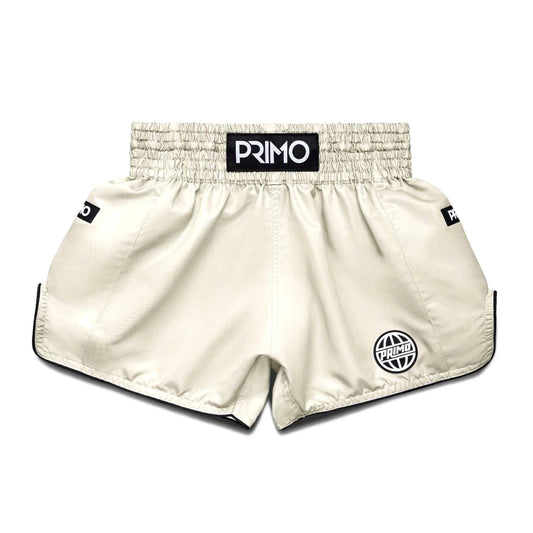 Primo Muay Thai Shorts - Alta Series - Cream - Stone Fight Shop