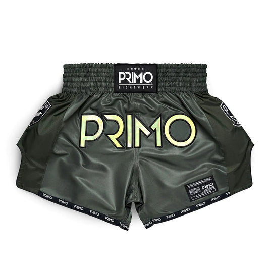 Primo Muay Thai Shorts - Hologram Series - Valor Green - Stone Fight Shop