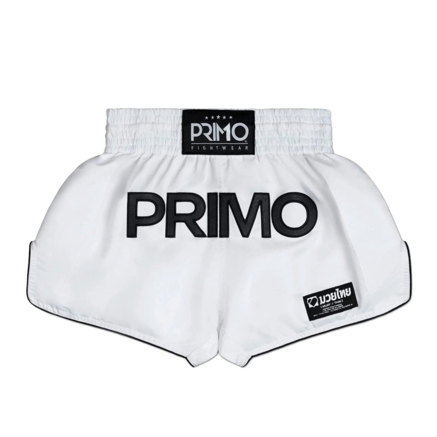 Primo Muay Thai Shorts - Mamba Series - White - Stone Fight Shop