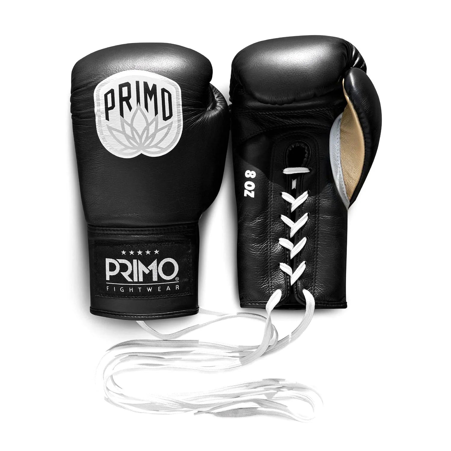 Primo Pro Lace - Up Boxing Gloves - Onyx Black - Stone Fight Shop