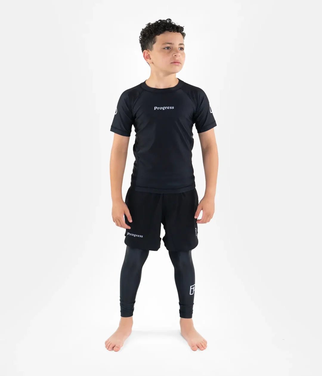 Progress Jiu-Jitsu Kids Academy Rashguard - Black - Stone Fight Shop