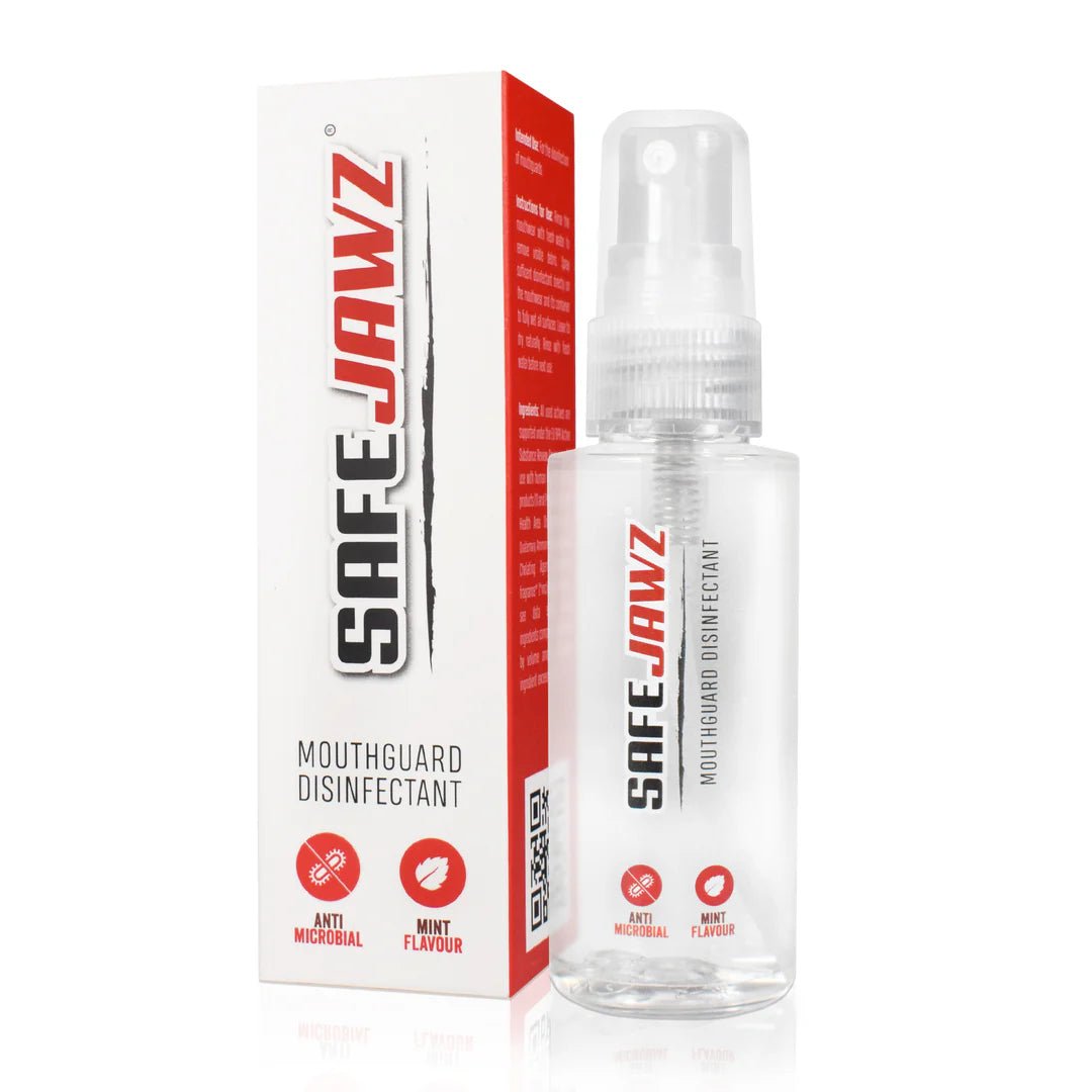 SafeJawz Mouthguard Disinfectant Spray. Mint Flavour, Anti - Microbial Gum Shield Cleaner. 50ml - Stone Fight Shop