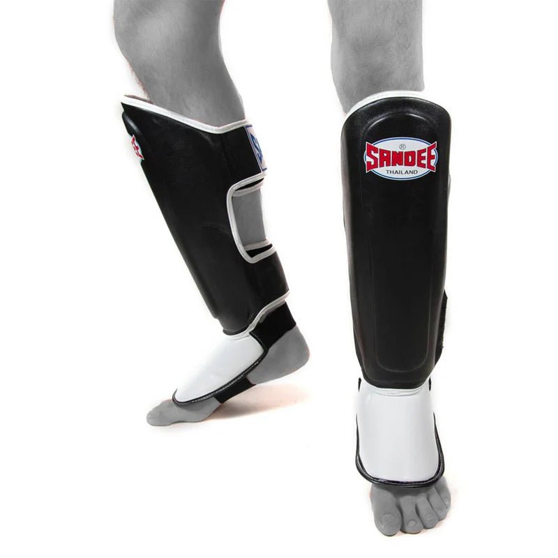 Sandee Kids Authentic Boot Shinguards - Black & White - Stone Fight Shop