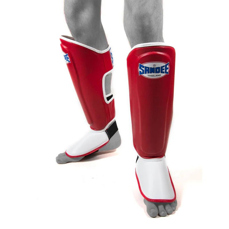 Sandee Kids Authentic Boot Shinguards - Red & White - Stone Fight Shop