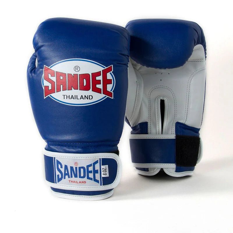 Sandee Kids Authentic Velcro 2 Tone Boxing Gloves - Blue & White - Stone Fight Shop