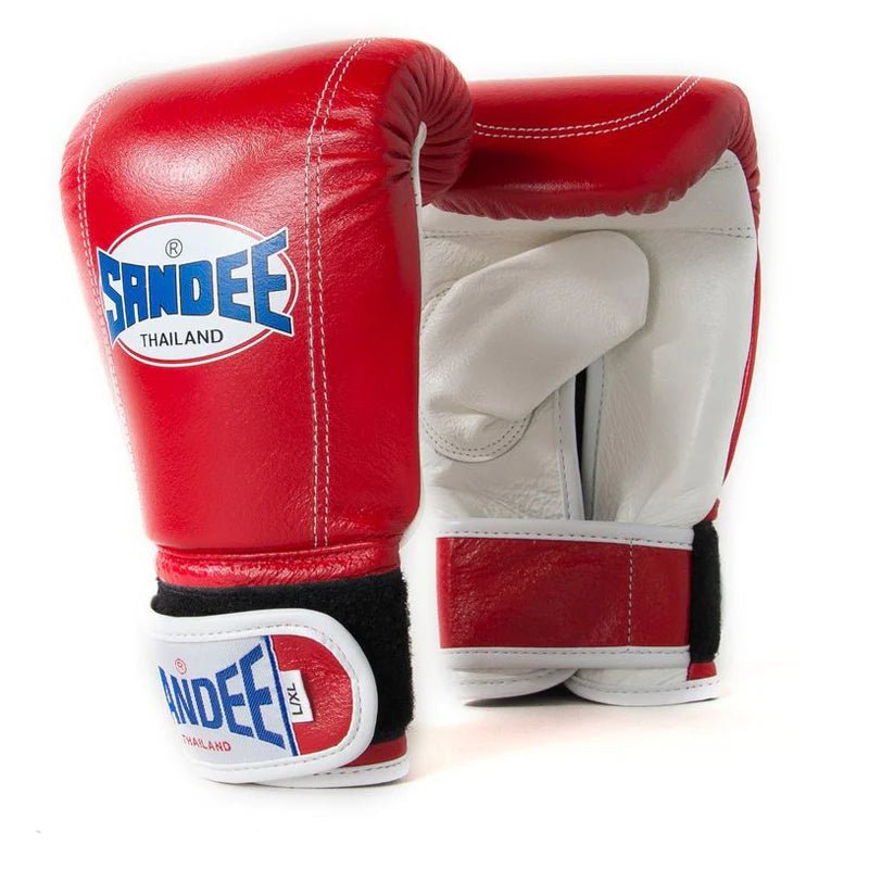 Sandee Velcro Bag Mitts - Red & White - Stone Fight Shop