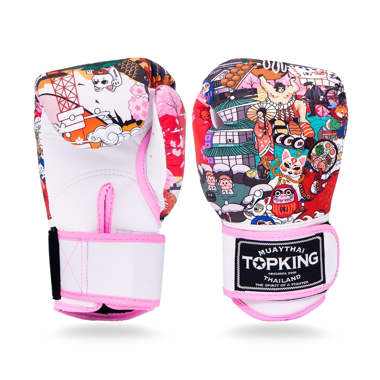 Top King Kids Boxing Gloves Japan Culture - Pink - Stone Fight Shop