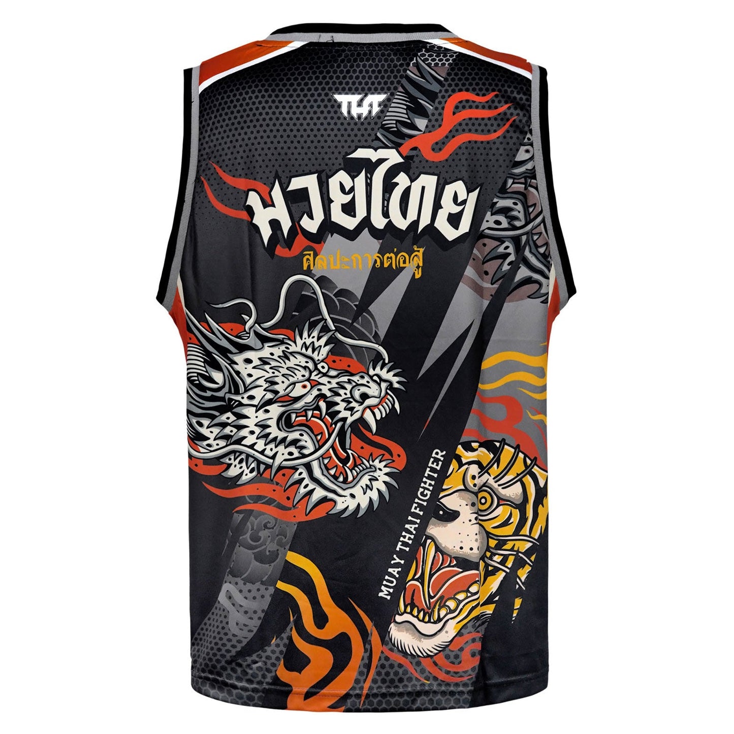TUFF Tank Top Black Dragon and Tiger - Stone Fight Shop