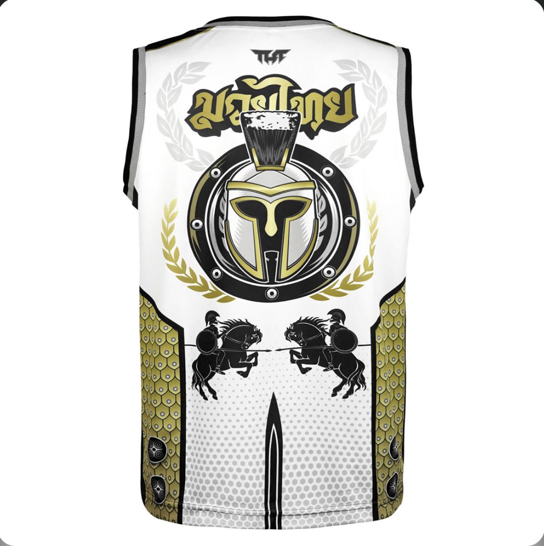 TUFF Tank Top Golden Gladiator White - Stone Fight Shop