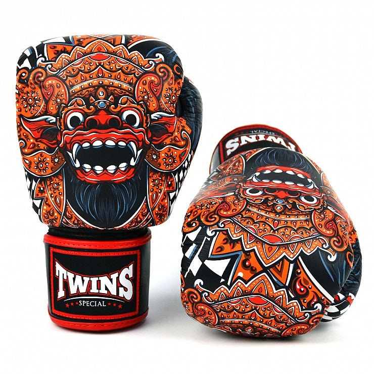 Twins Barong Boxing Gloves Black - Red - Stone Fight Shop