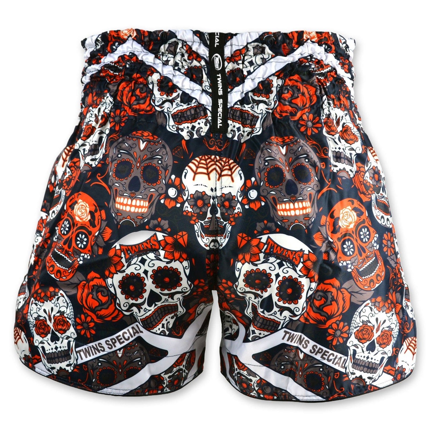 Twins Calaveras Muay Thai Shorts Orange - Stone Fight Shop