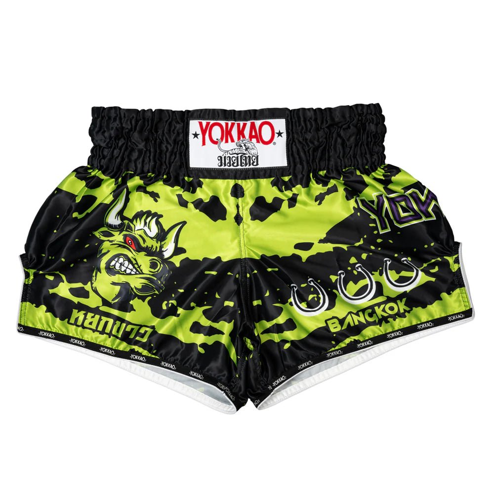 Yokkao Angry Bull Muay Thai Shorts - Black - Stone Fight Shop