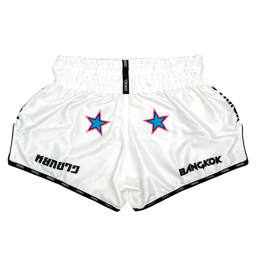 Yokkao East Club Muay Thai Shorts - White - Stone Fight Shop