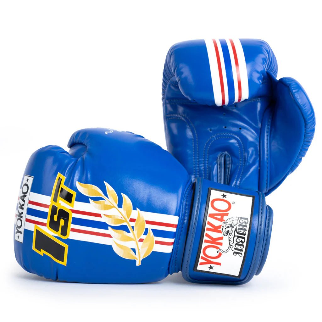 Yokkao First At The Race Boxing Gloves - Blue - Stone Fight Shop