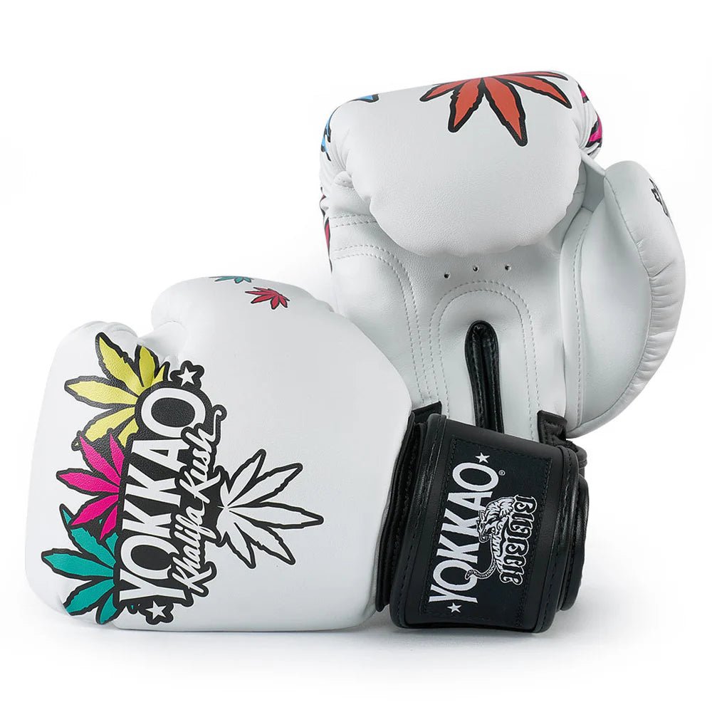 Yokkao Khalifa Kush Boxing Gloves - White - Stone Fight Shop
