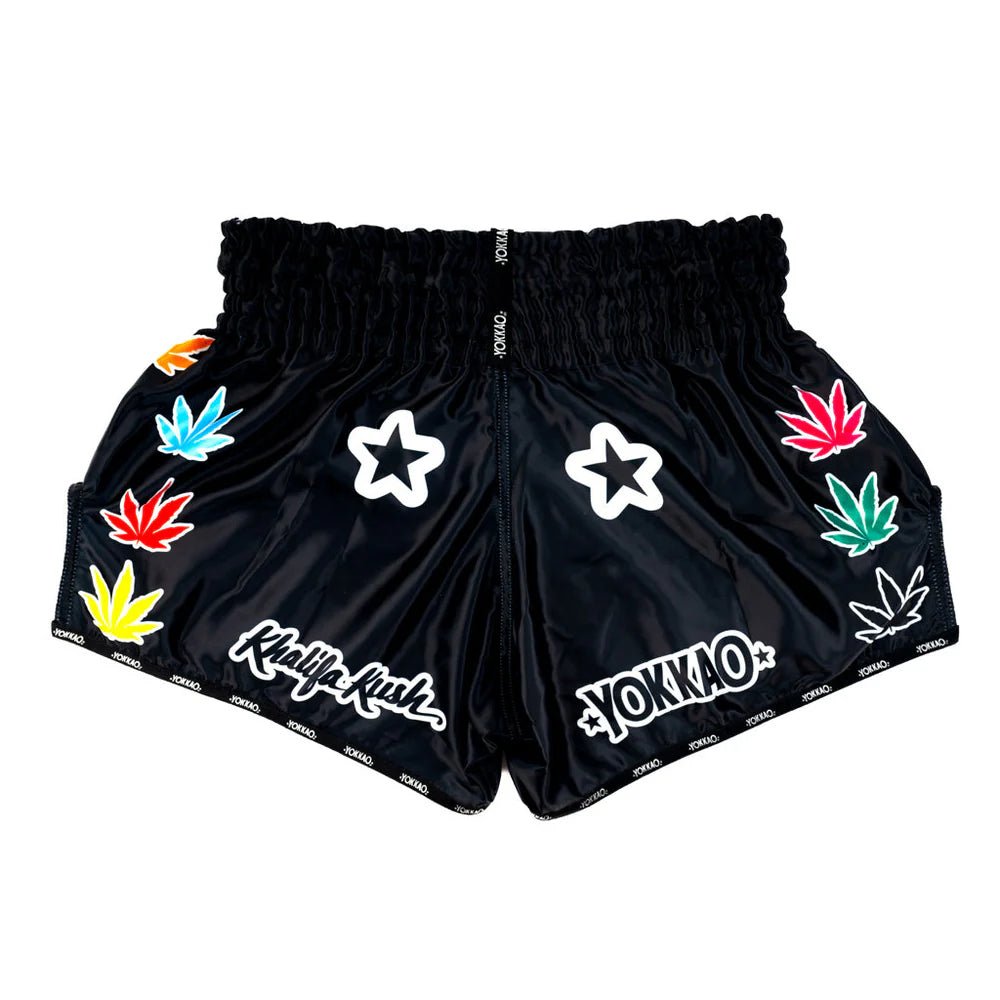 Yokkao Khalifa Kush Muay Thai Shorts - Black - Stone Fight Shop
