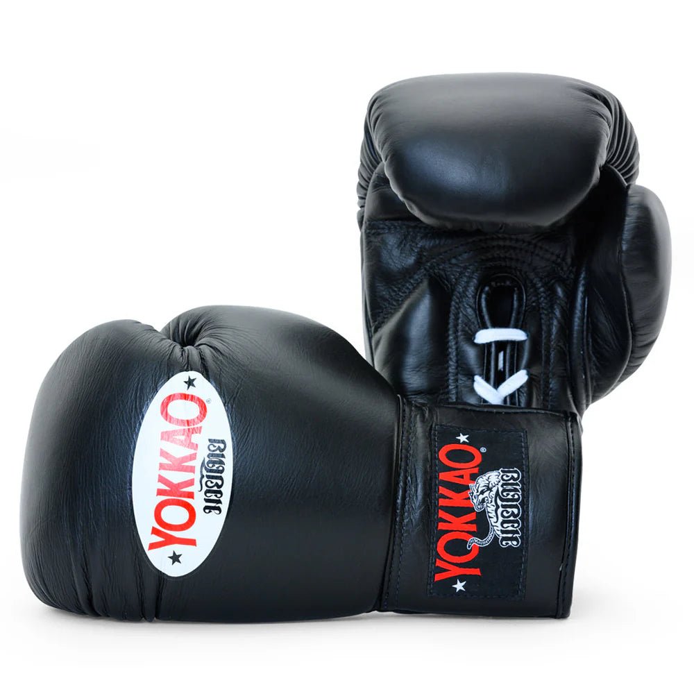 Yokkao Matrix Black Lace Up Boxing Gloves - Stone Fight Shop