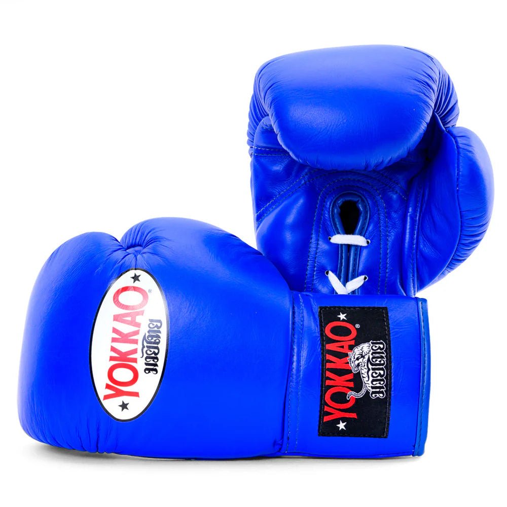 Yokkao Matrix Blue Lace Up Boxing Gloves - Stone Fight Shop