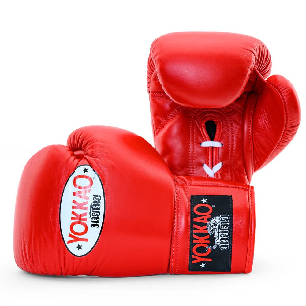 Yokkao Matrix Red Lace Up Boxing Gloves - Stone Fight Shop