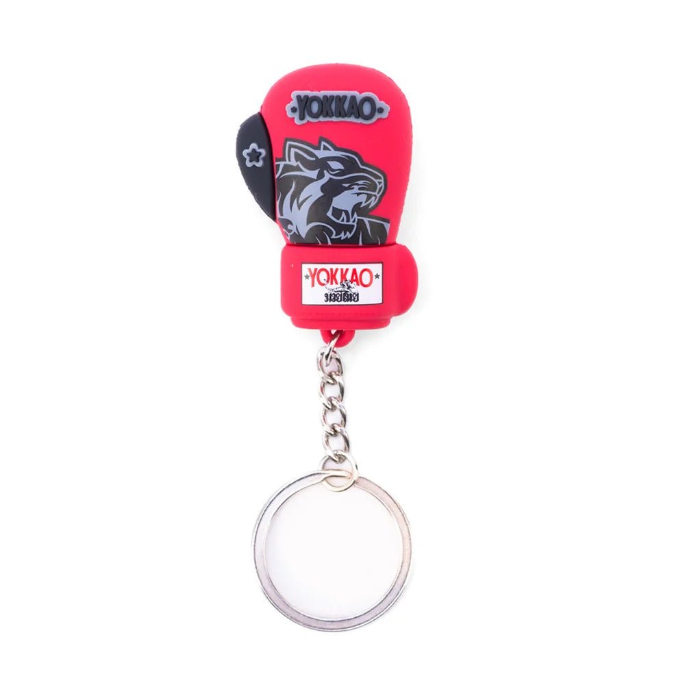 Yokkao Original Boxing Gloves Keyring - Fuchsia/ Silver - Stone Fight Shop