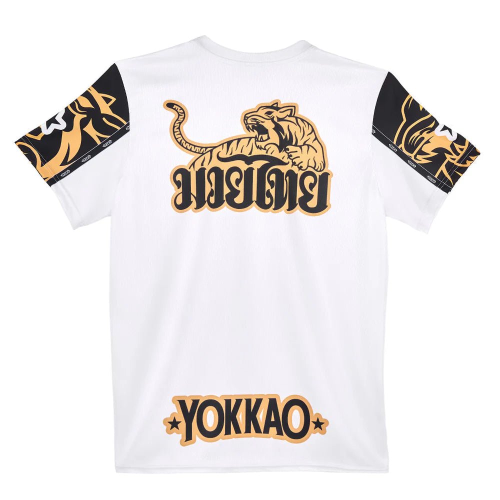 Yokkao Original Workout T-Shirt Gold - Absolute White - Stone Fight Shop