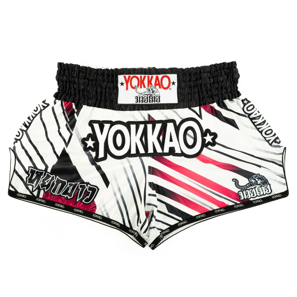 Yokkao Power Muay Thai Shorts - White - Stone Fight Shop