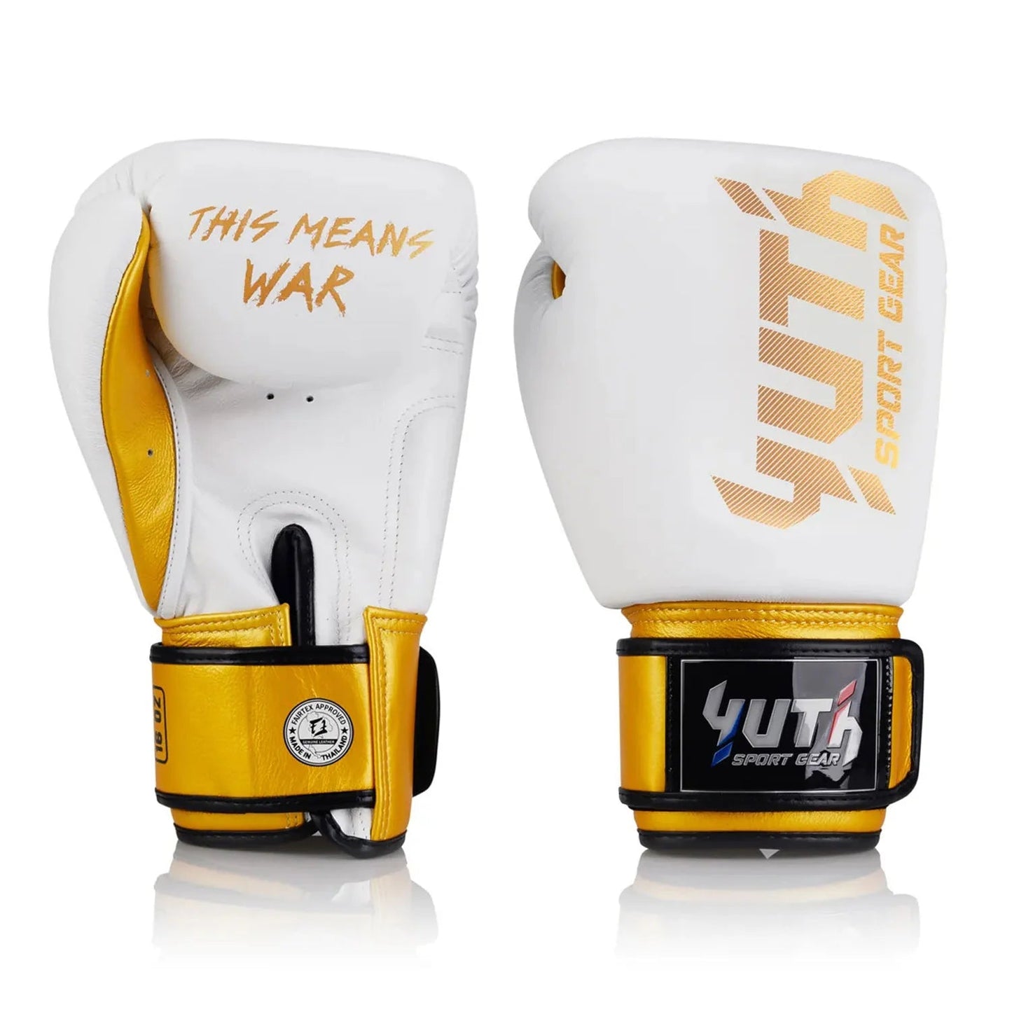 Yuth Boxing Gloves - Gold Line White - Gold - Stone Fight Shop