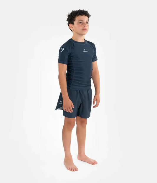 Progress Jiu-Jitsu Kids Academy Rashguard - Petroleum