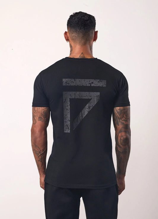 Gym King Fight Division T-Shirt - Black/Black