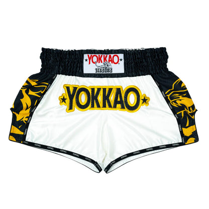Yokkao Original Muay Thai Shorts Gold - White