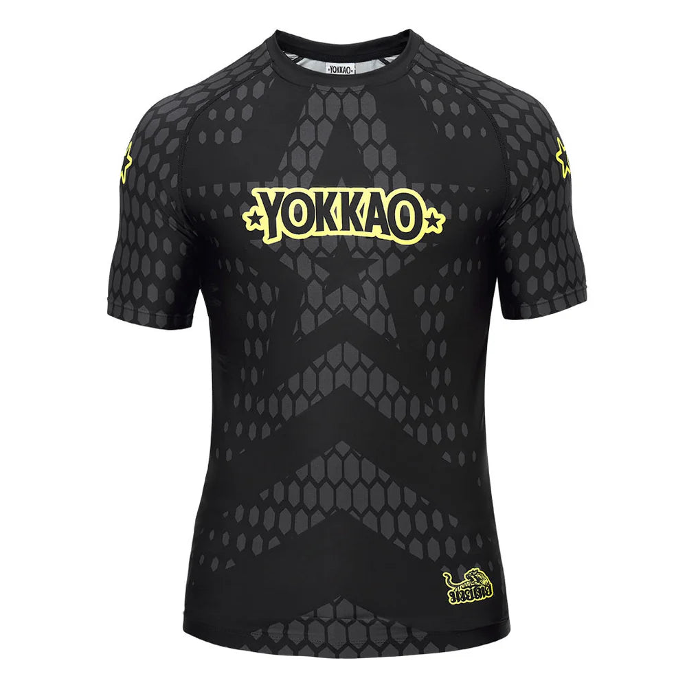 Yokkao Stargame Compression Rashguard Short Sleeve Shirts - Black