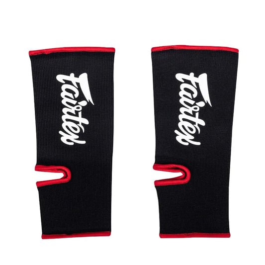 Fairtex Ankle Supports (Sized) Black - Red - Stone Fight Shop