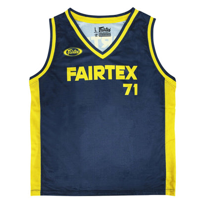 Fairtex Basketball Jersey - Navy - Yellow - Stone Fight Shop