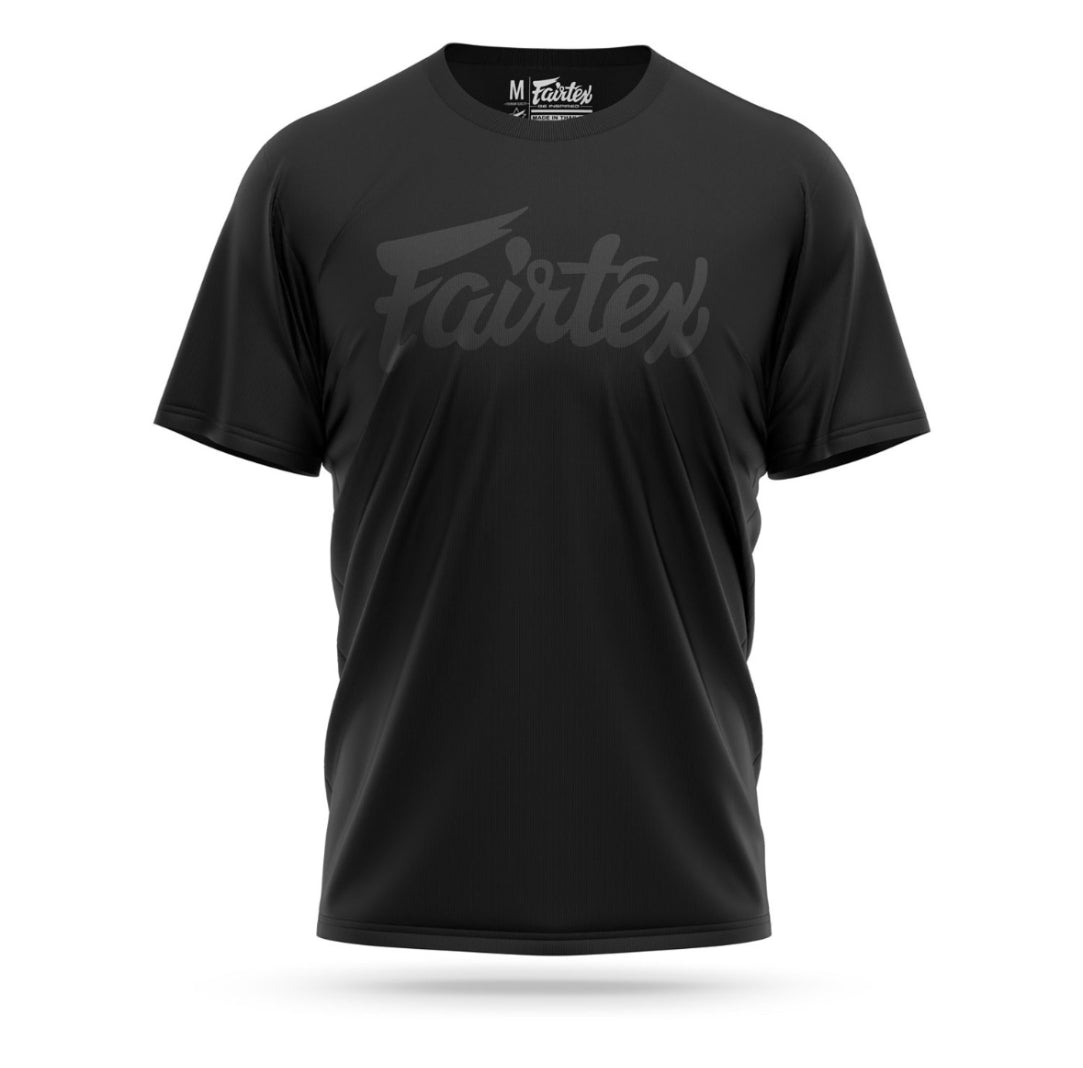 Fairtex Black-Black Script T-Shirt - Stone Fight Shop