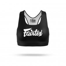 Fairtex Classic Sports Bra Black - White - Stone Fight Shop