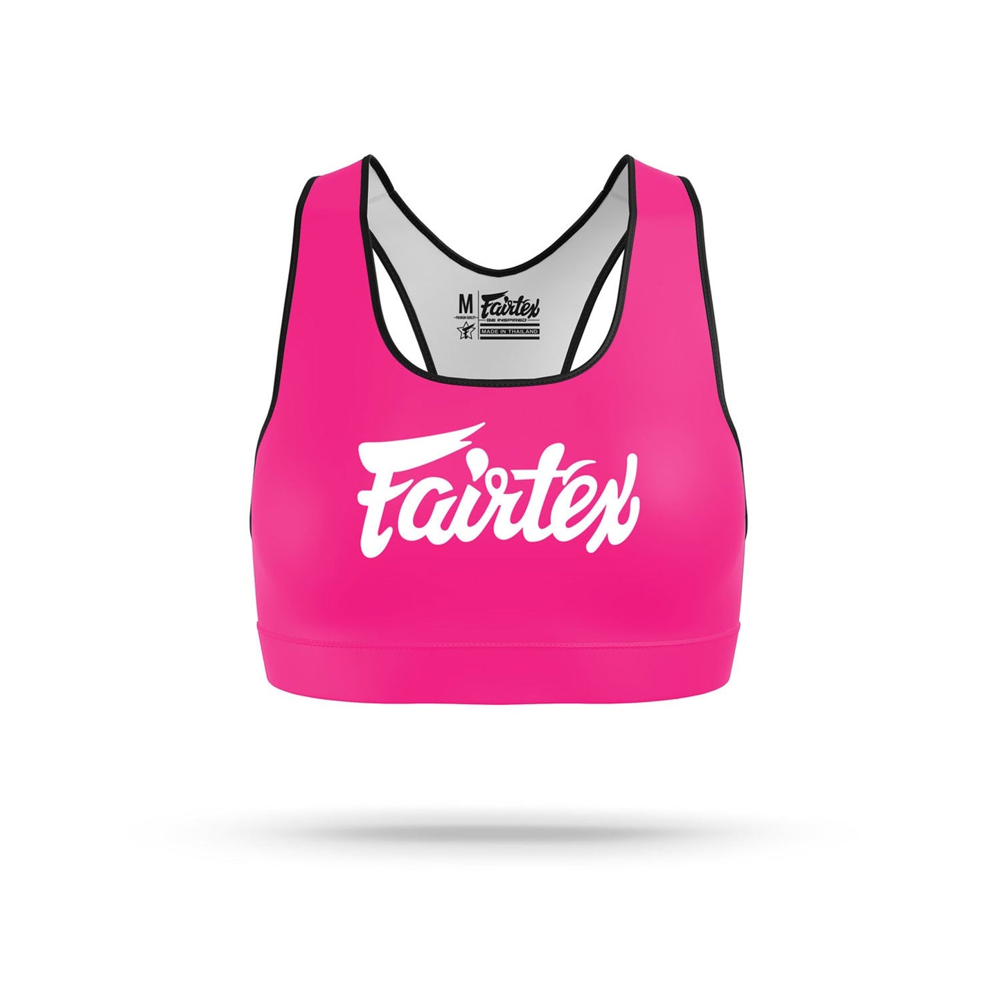 Fairtex Classic Sports Bra Pink - White - Stone Fight Shop