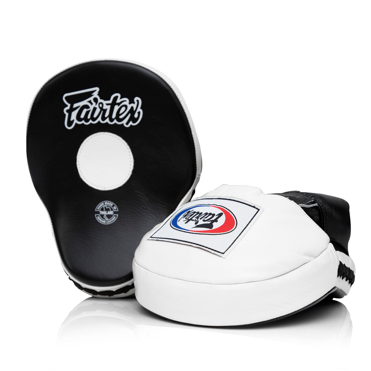 Fairtex Contoured Focus Mitts Black - White - Stone Fight Shop