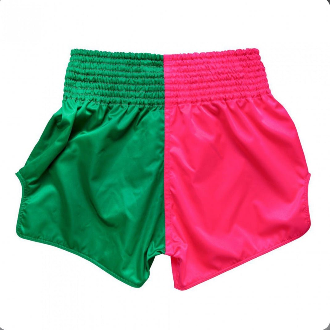 Fairtex Fighter Shorts Pink-Green - Stone Fight Shop