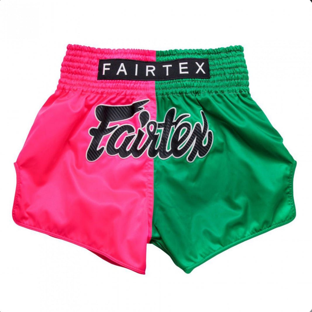 Fairtex Fighter Shorts Pink-Green - Stone Fight Shop