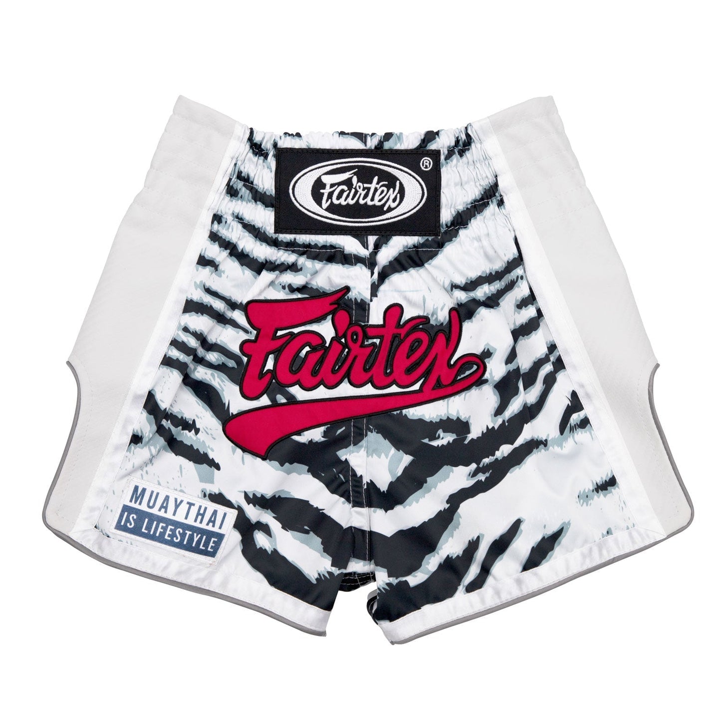 Fairtex Kids Muay Thai Shorts - WHITE TIGER - Stone Fight Shop