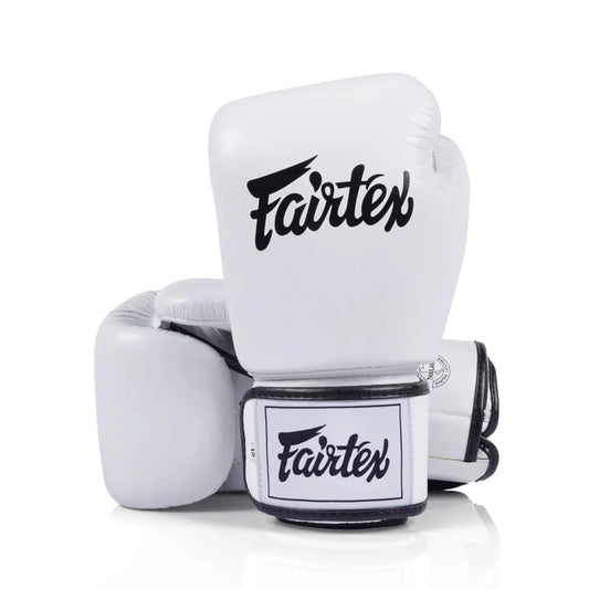 Fairtex Microfibre Boxing Gloves - White - Stone Fight Shop
