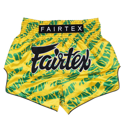 Fairtex Muay Thai Shorts - Yellow-Green - Stone Fight Shop