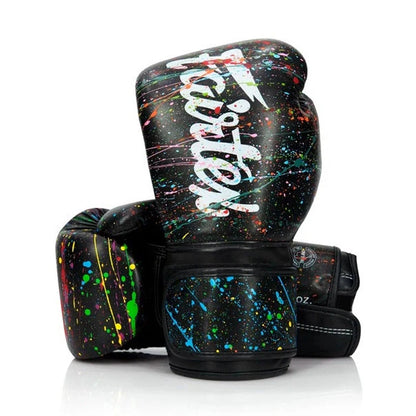 Fairtex Painter Microfibres Boxing Gloves - Black - Stone Fight Shop